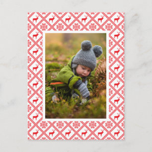 Carte Postale Ajouter votre photo Reindeer Sweat Christmas