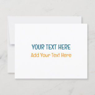 Carte Postale Ajouter votre propre texte Slogan minimaliste mode