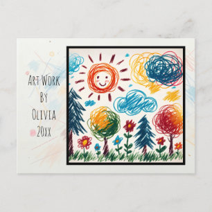 Carte Postale Ajoutez les créations de votre enfant à ce Noël