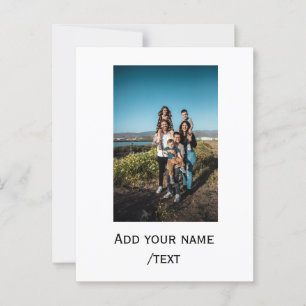 Carte Postale ajoutez simplement votre texte de photo famille va