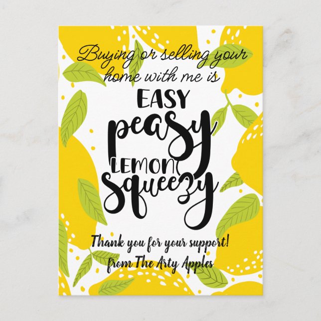 Carte Postale ajoutez votre logo de parrainage cadeau de remerci (Devant)