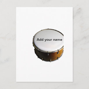 Carte Postale Ajoutez votre nom texte brown black roulements de