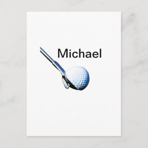 Carte Postale Ajoutez votre nom texte club de golf équipement de