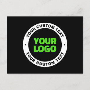 Carte Postale Ajoutez votre propre logo d'entreprise ou votre co