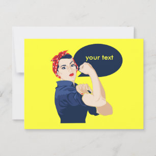 Carte Postale Ajoutez votre propre texte à rosie la riveteuse