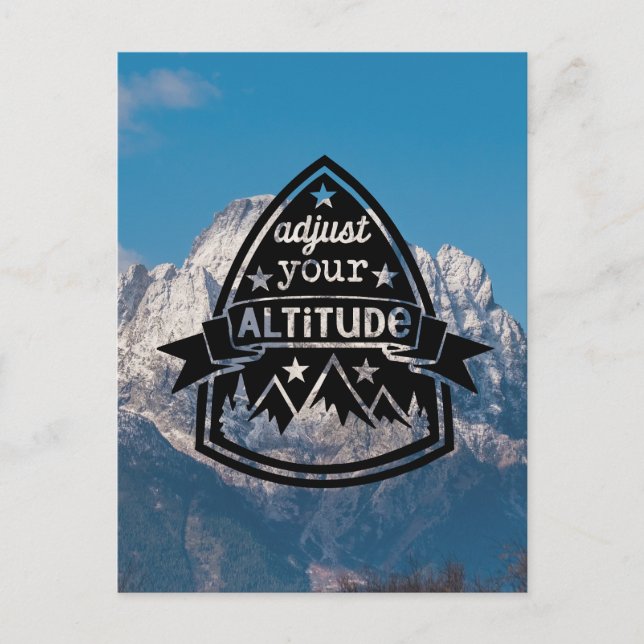 Carte Postale Ajustez votre altitude (Devant)
