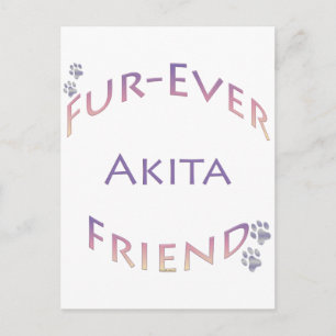 Carte Postale Akita Furever