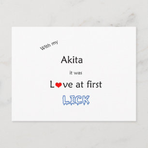 Carte Postale Akita Lick Design