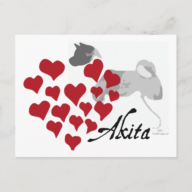 Carte postale Akita Love (Devant)