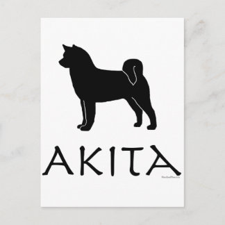 Carte Postale Akita Silhouette