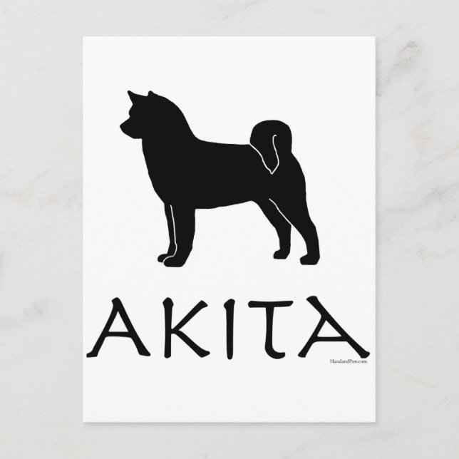 Carte Postale Akita Silhouette (Devant)