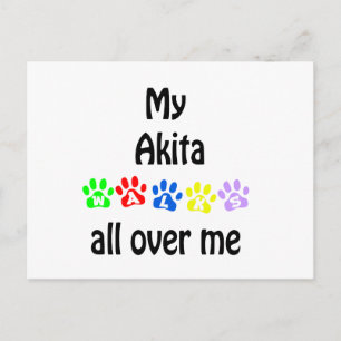 Carte Postale Akita Walks Design