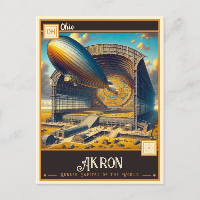 Carte Postale Akron, Ohio | VINTAGE (Devant)