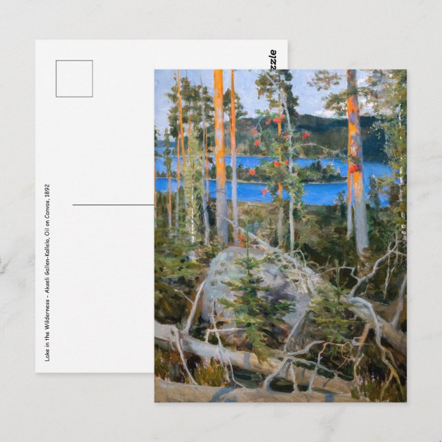 Carte Postale Akseli Gallen-Kallela - Lac dans le désert (Devant / Derrière)