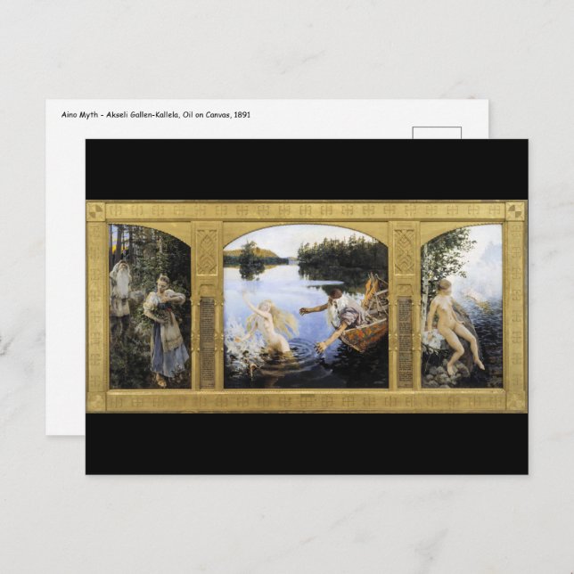 Carte Postale Akseli Gallen-Kallela - Mythe aïno (Devant / Derrière)