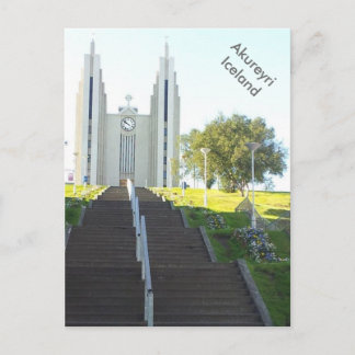 Carte Postale Akureyrarkirkja, Akureyri, Islande