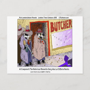 Carte Postale Al Cowpone & Moofia Gang Vaches Drôle