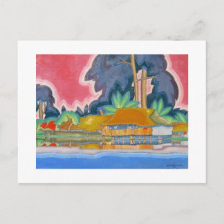 Carte Postale Ala Wai, Honolulu par Arman Manookian c. Années 19