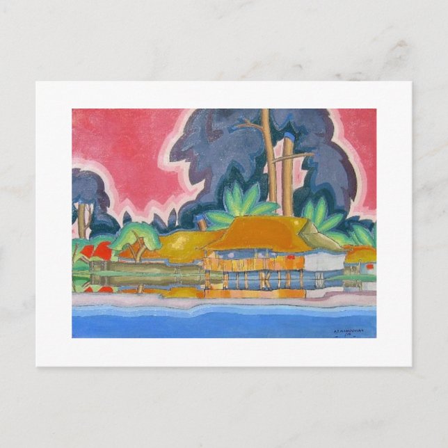 Carte Postale Ala Wai, Honolulu par Arman Manookian c. Années 19 (Devant)