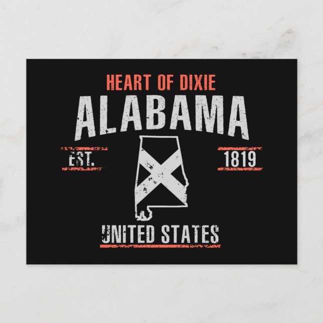 Carte Postale Alabama (Devant)