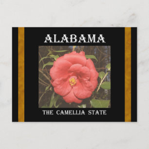 Carte Postale Alabama Camellia (Rouge)