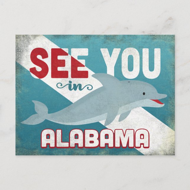 Carte Postale Alabama Dolphin (Devant)