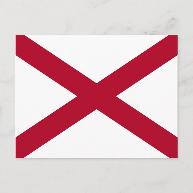 Carte Postale Alabama : drapeau de la Croix cramoisie de Saint-A (Devant)