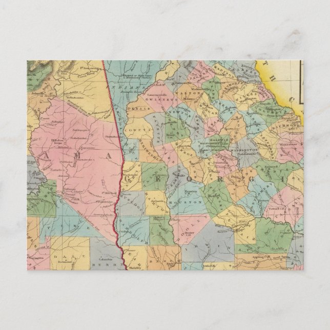Carte Postale Alabama, Géorgie (Devant)