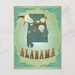 Carte Postale Alabama State Map – Green