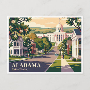 Carte Postale Alabama — style vintage Montgomery