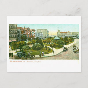 Carte Postale Alamo Plaza vintage, San Antonio, Texas