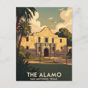 Carte Postale Alamo San Antonio Texas Travel