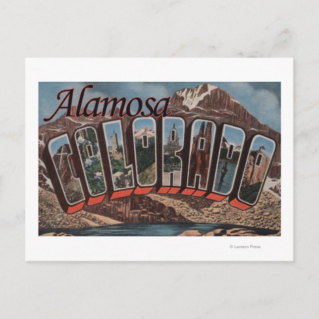 Carte Postale Alamosa, Colorado - Scènes de grandes lettres (Devant)