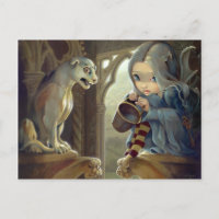 Carte postale "Alannah et Gargoyle"