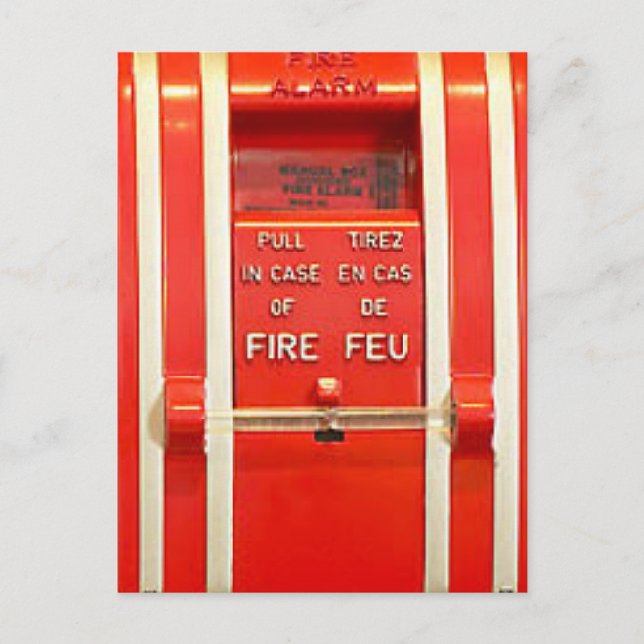 Carte Postale alarme incendie (Devant)