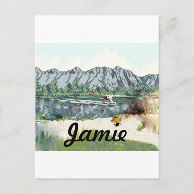 Carte Postale Alaska Bush Avion Et Pêche Voyage (Devant)