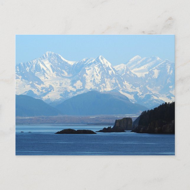 Carte Postale Alaska Coast Mountains Ocean Photo (Devant)