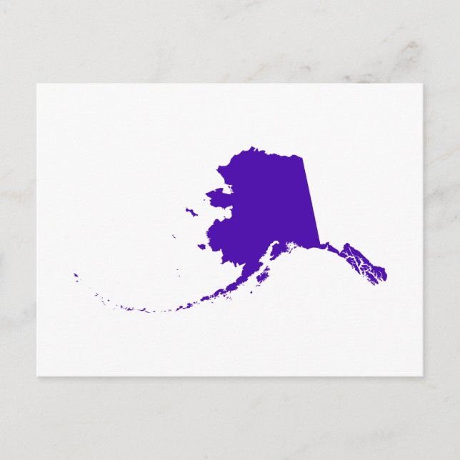 Carte Postale Alaska en violet (Devant)