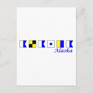 Carte Postale Alaska épelé dans l'alphabet du drapeau nautique