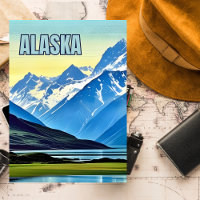 Alaska, Etat, Etats-Unis, Vintage, Nature, Montagn
