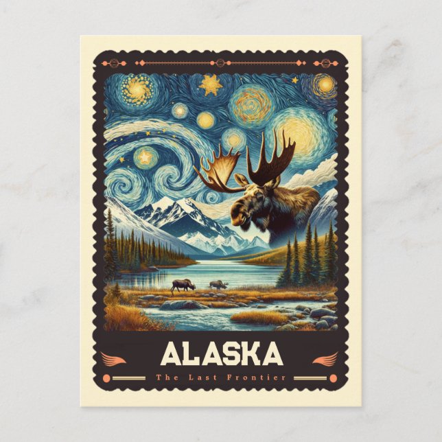 Carte Postale Alaska | Inspiré de Vincent Van Gogh (Devant)
