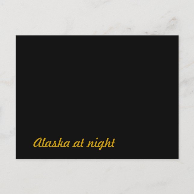 Carte Postale Alaska la nuit (Devant)
