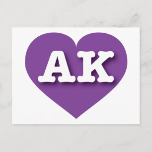 Carte Postale Alaska Purple Heart - J'aime AK