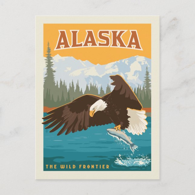 Carte Postale Alaska | The Wild Frontier - Eagle (Devant)