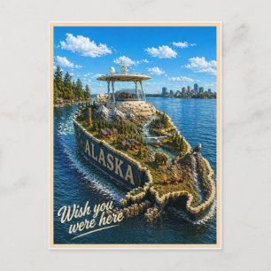 Carte Postale Alaska   Vous étiez ici   Série des États