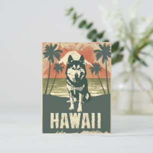 Carte Postale Alaskan Malamute Hawaii Vacances Voyage