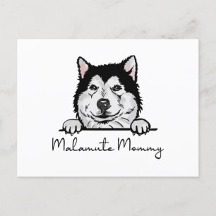 Carte Postale Alaskan Malamute maman