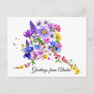 Carte Postale Alaskan Wildflowers Greeting Card