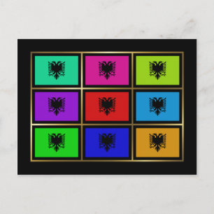 Carte postale Albanie Multihue Flags