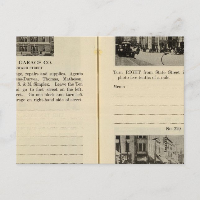 Carte Postale Albany Garage, Albany (Devant)